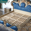 french European king leather bed furniture